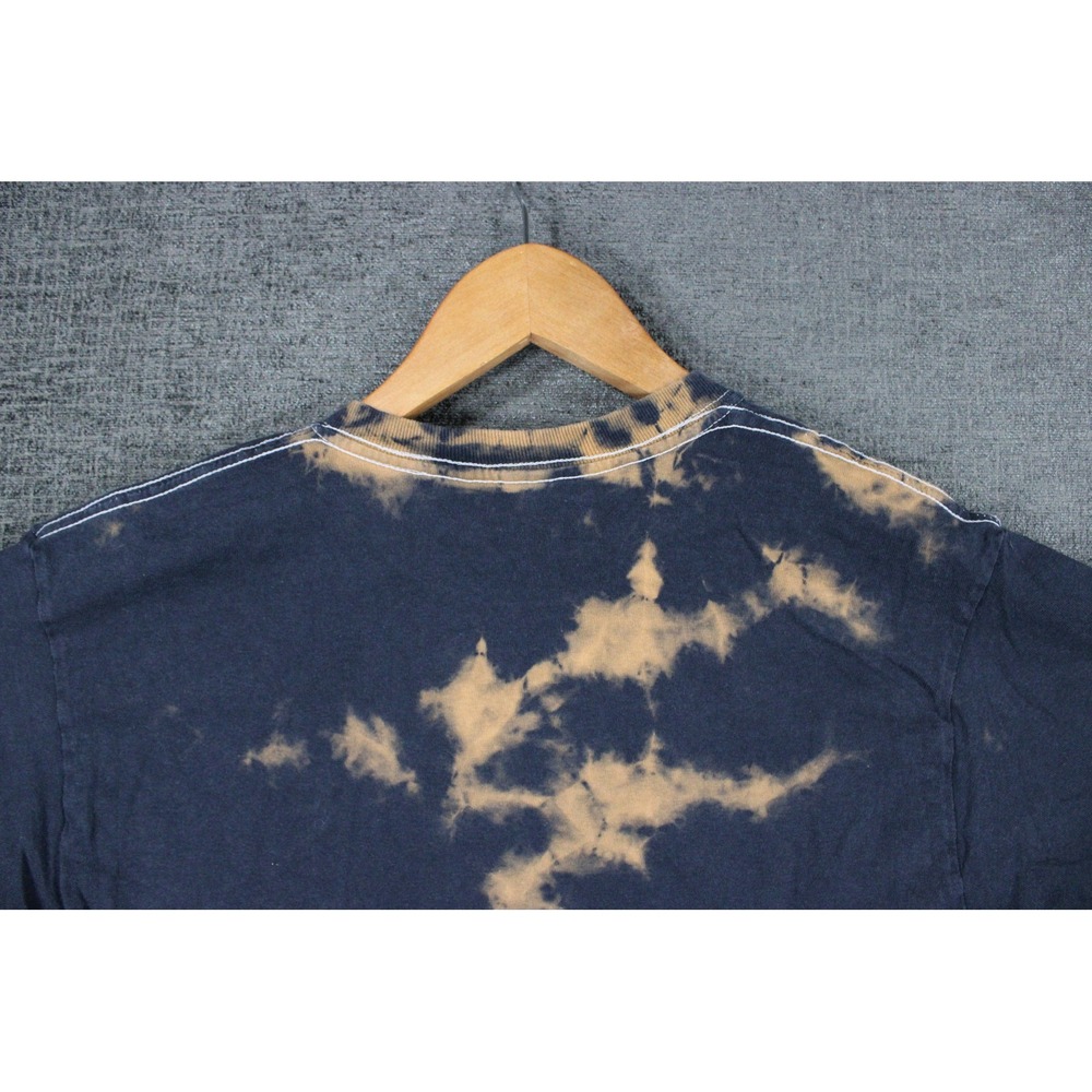 Death Row Records Acid Wash Tie Dye Graphic T-Shirt Navy Red Mens 1X - Picture 5 of 10